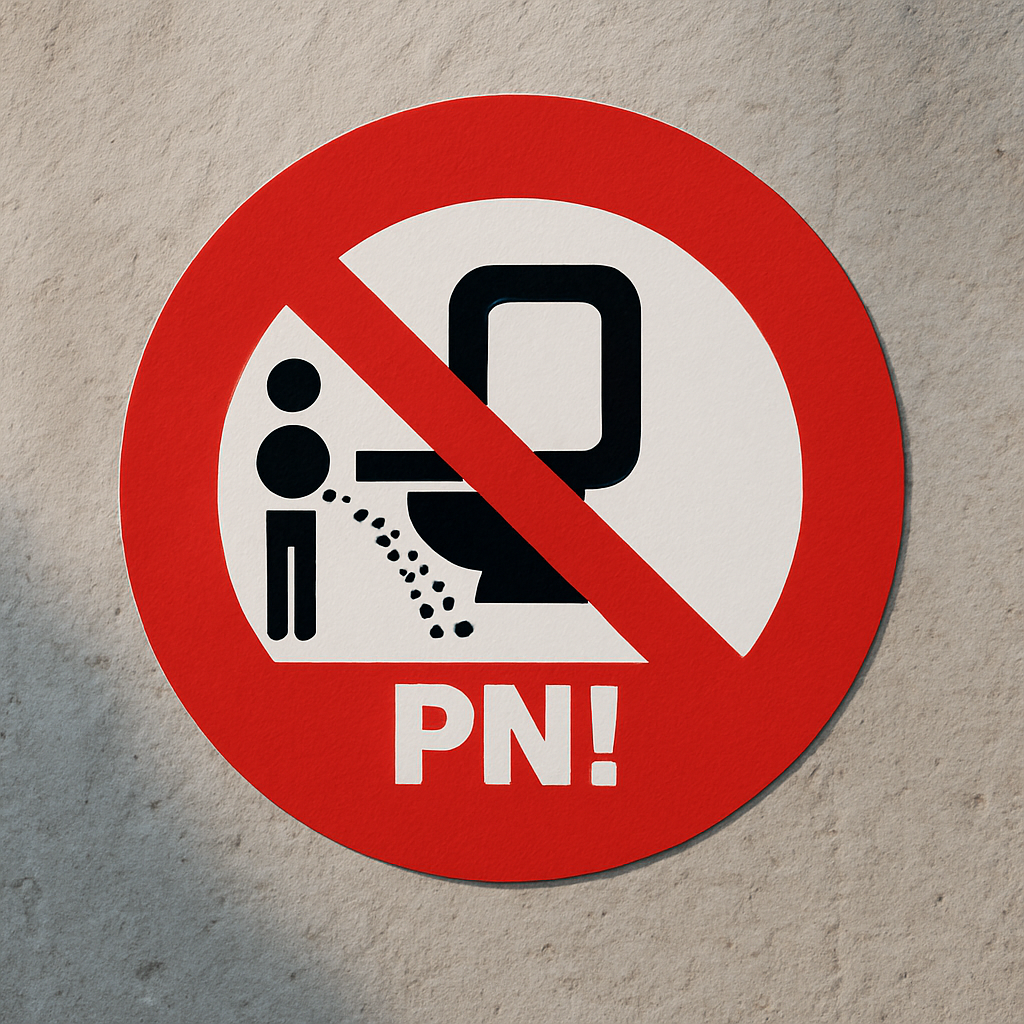 Sticker Interdit d'Uriner Ici 10x10 cm