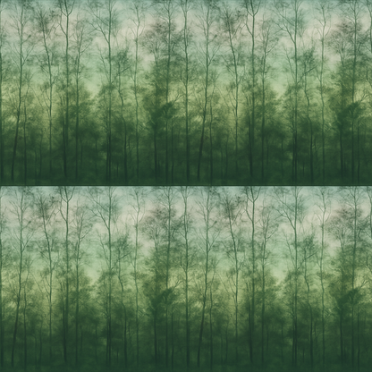 Papier Peint Matin Brumeux forêt Aquarelle