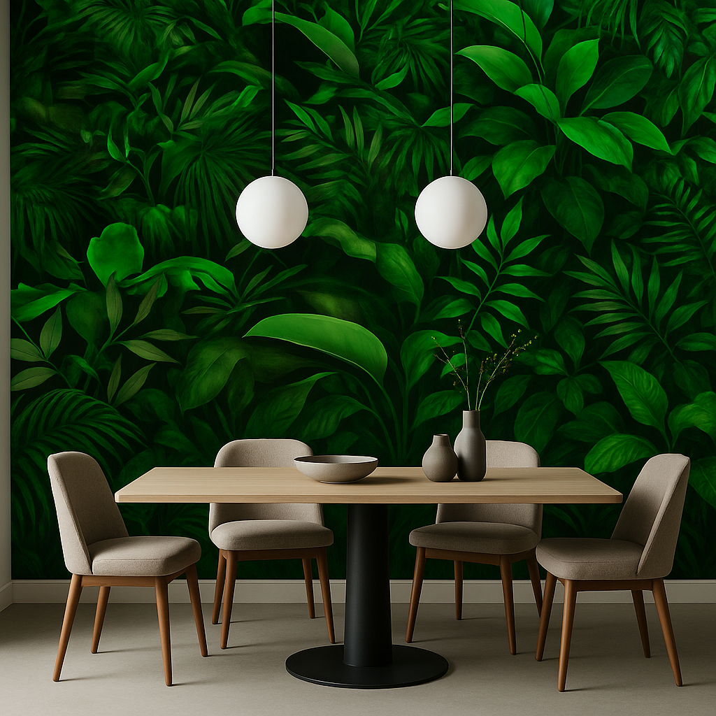 Décoration Jungle Tropicale avec Feuillage Exotique