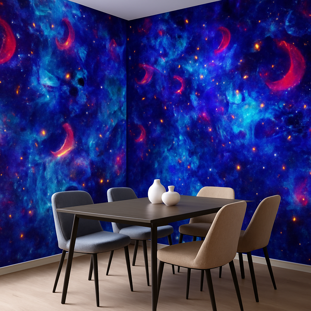 Papier Peint Motif Astral Élégant