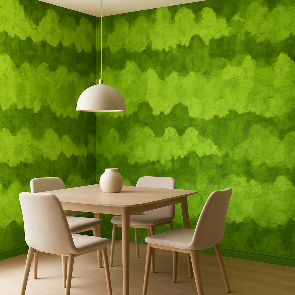 Papier peint panoramique forêt et collines