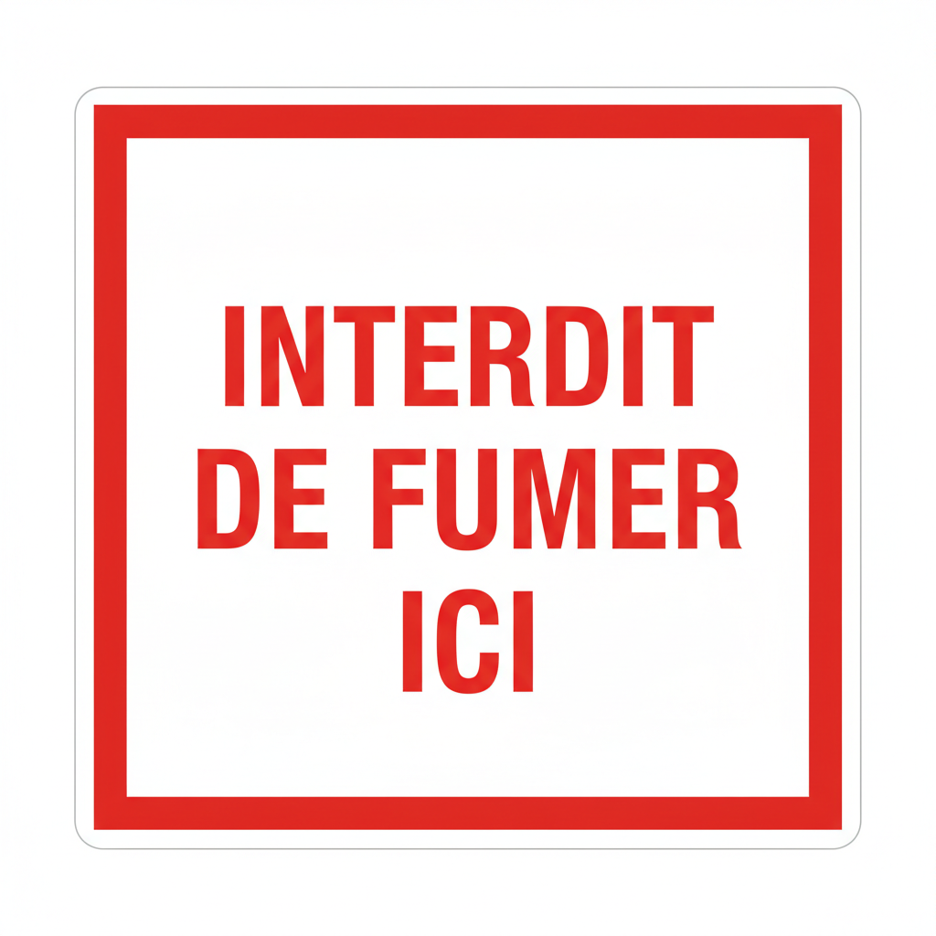 Sticker Interdit de Fumer Ici - Signalisation Claire