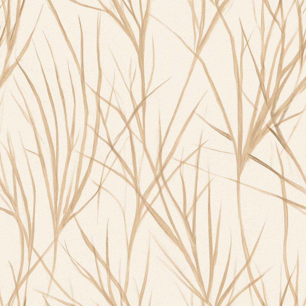 Papier peint Graminées Douces Beige et Gris