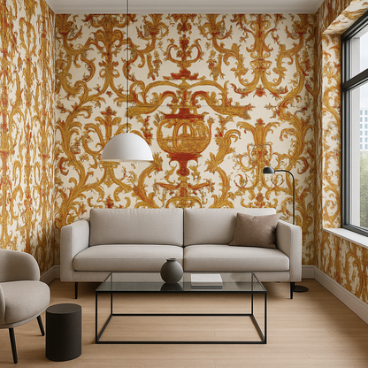 Papier Peint Dessin à l'Huile en Forme d'Arche