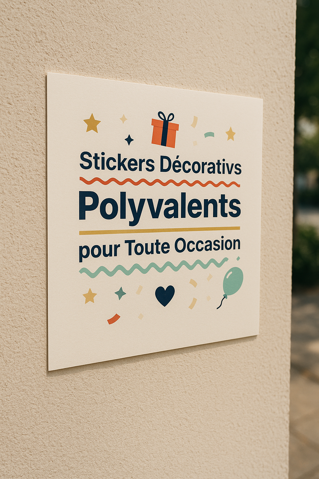Sticker Polyvalent - Décoratif pour Toute Occasion