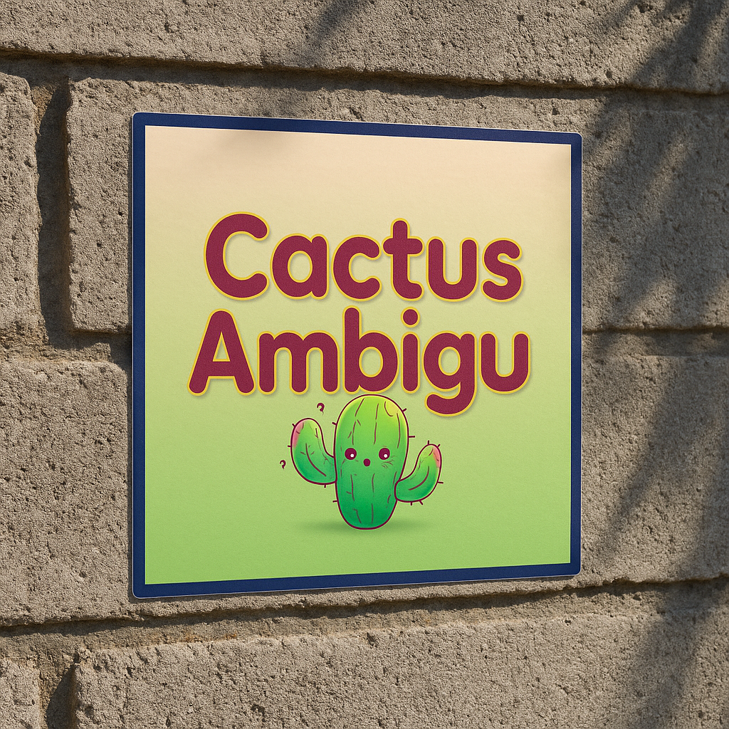 Sticker Cactus Ambigu - Humour Drôle et Décontracté