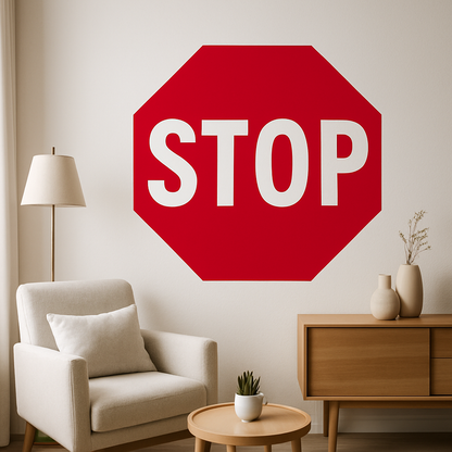 Sticker Voiture Stop en Format 10x10 cm