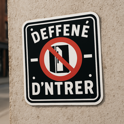 Sticker « Defense d'entrer » - Signalétique Interdiction