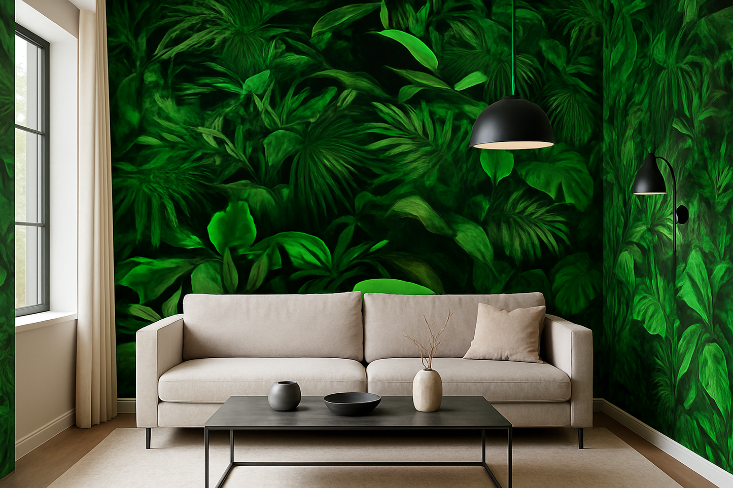 Décoration Jungle Tropicale avec Feuillage Exotique