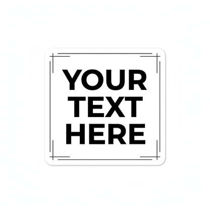 Sticker à message personnalisé - Design unique