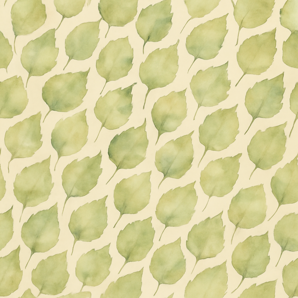 Papier Peint Feuilles Aquarelle Délicates