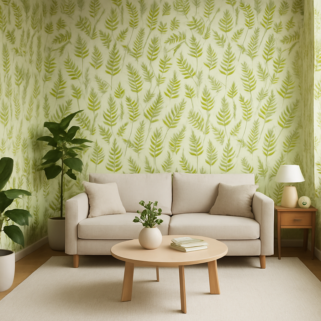 Papier peint Forêt magique verte