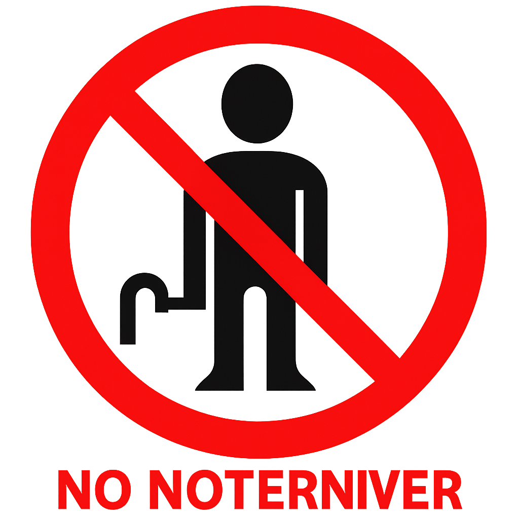Sticker Interdit d'Uriner Ici 10x10 cm