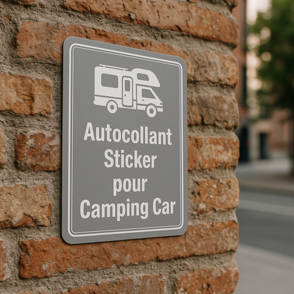 Sticker Camping Car Blanc - Accessoire Cockpit Femme