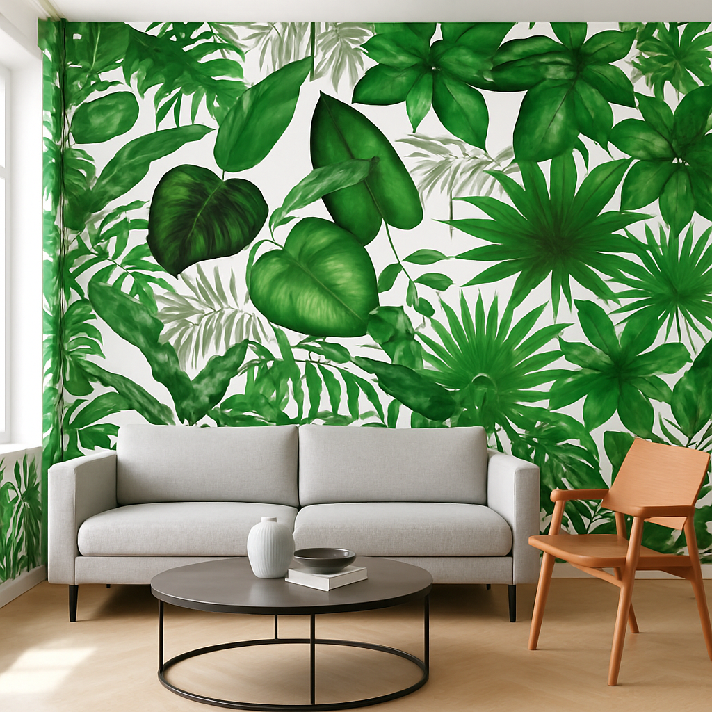 Papier Peint Jungle Verte Tropical