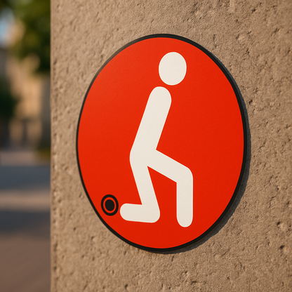 Sticker Interdit d'Uriner Ici 10x10 cm