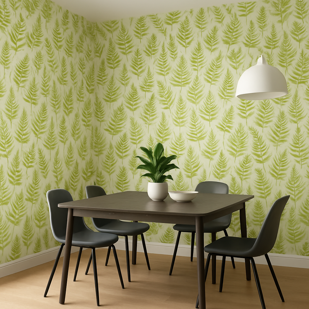 Papier peint Forêt magique verte