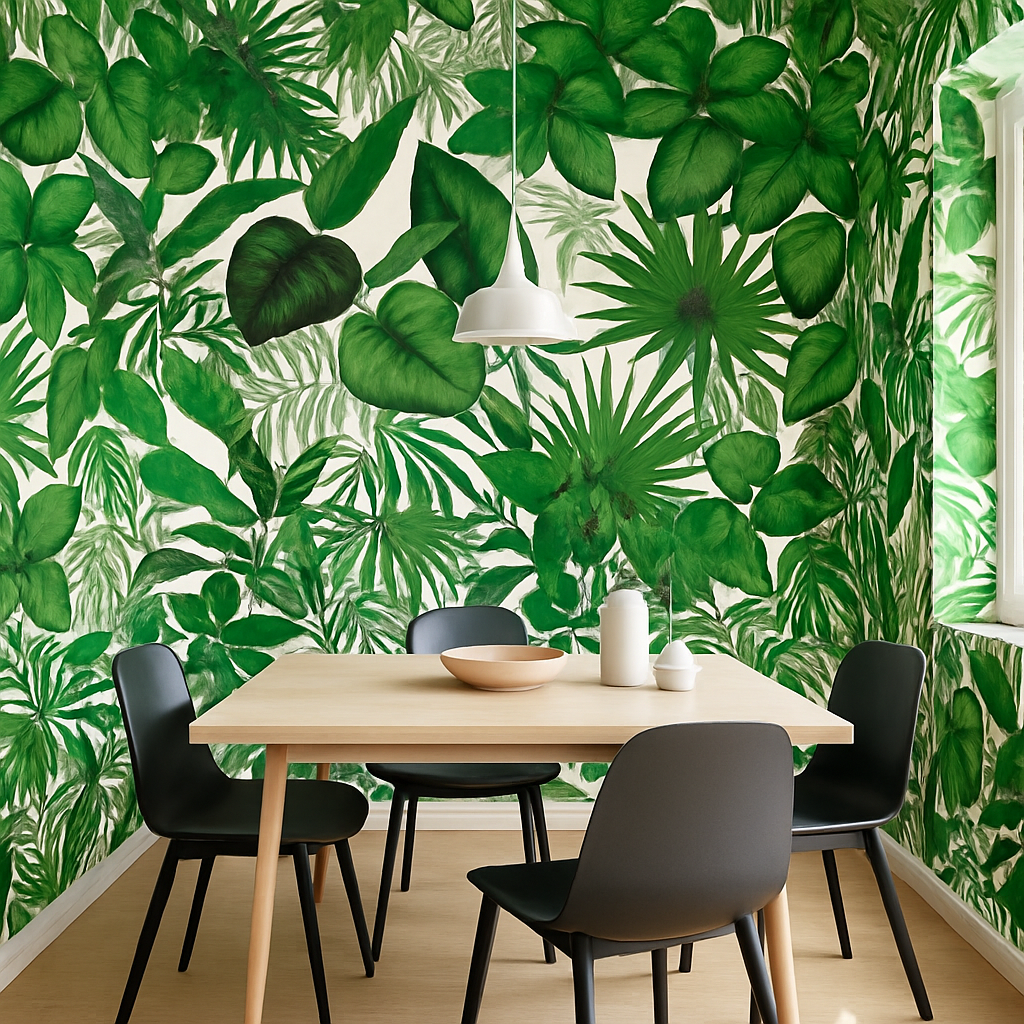 Papier Peint Jungle Verte Tropical
