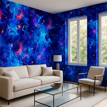 Papier Peint Motif Astral Élégant