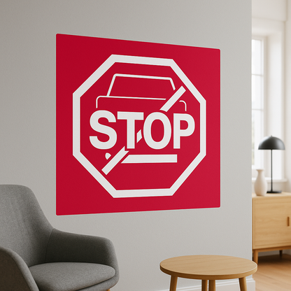 Sticker Voiture Stop Élégant