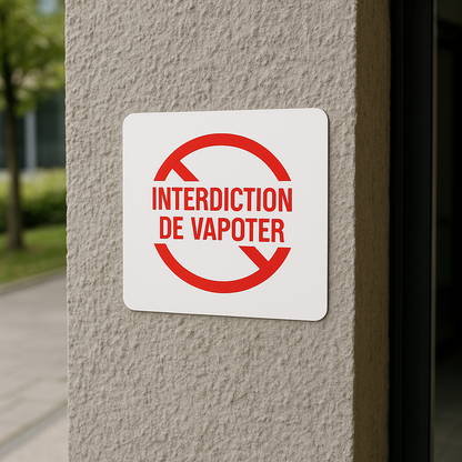 Sticker Interdiction de Vapoter - Signalétique Clair