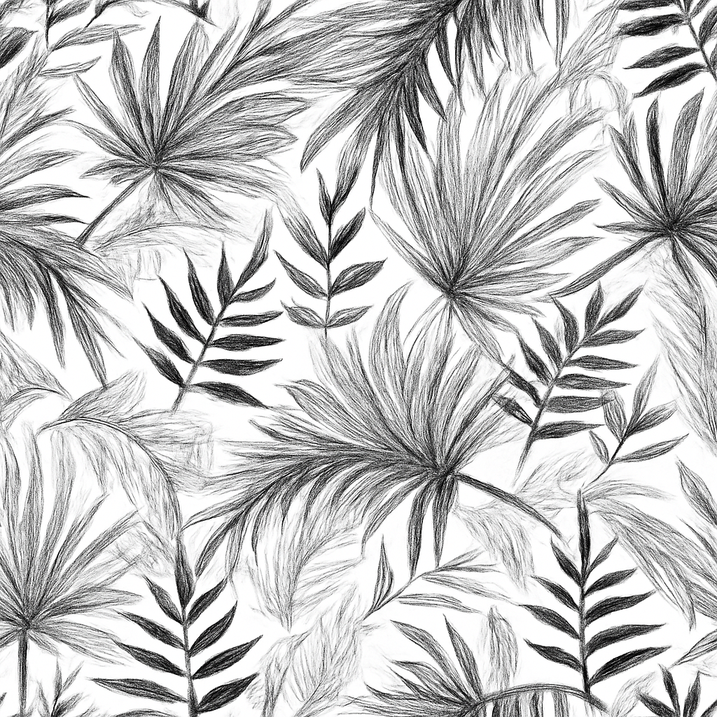 Papier peint Tropiques en Dessin à l'encre