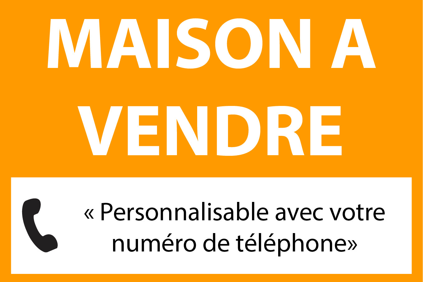 Panneau Personnalisable Immobilier Maison à vendre