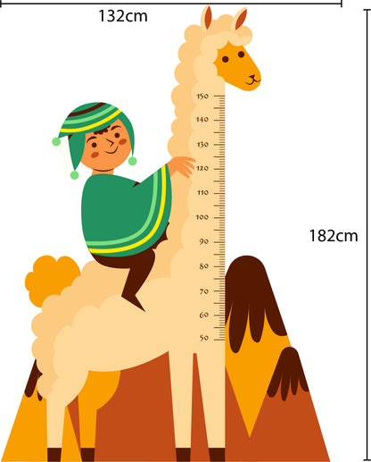Mesureur Toise Animaux Autocollants Muraux Mural Stickers Chambre Enfants Bébé Garderie Salon Crèche