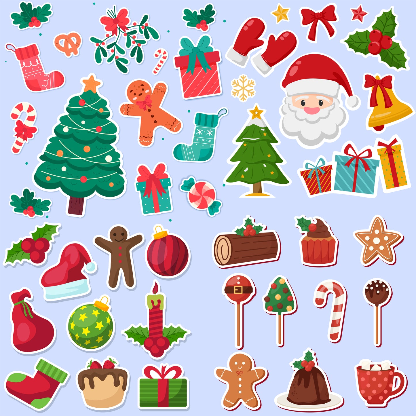 Autocollants de Noël Assortis Sapin, Cadeaux - Loisirs créatifs festifs pour Enfants