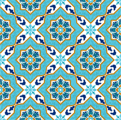 ADHÉSIF CARRELAGE CIMENT - DÉCORATION DE CARREAUX - MOSAÏQUE AZULEJO WHITE AND BLUE