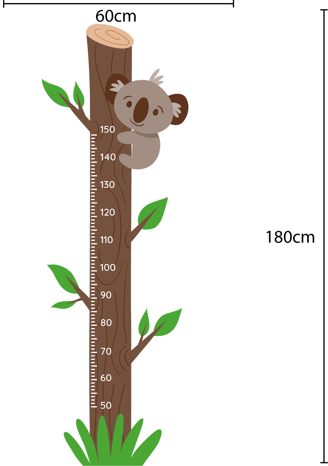 MESUREUR TOISE ANIMAUX AUTOCOLLANTS MURAUX MURAL STICKERS CHAMBRE ENFANTS BÉBÉ GARDERIE SALON CRÈCHE