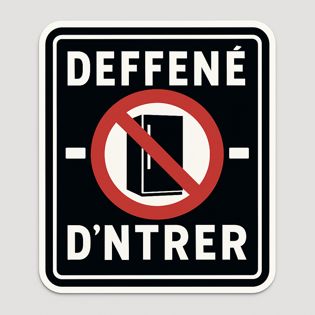 Sticker « Defense d'entrer » - Signalétique Interdiction