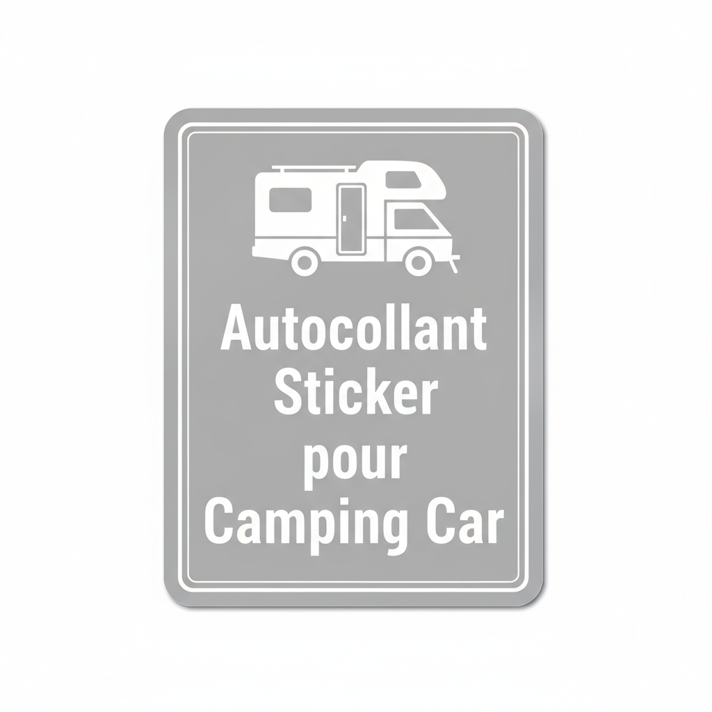 Sticker Camping Car Blanc - Accessoire Cockpit Femme