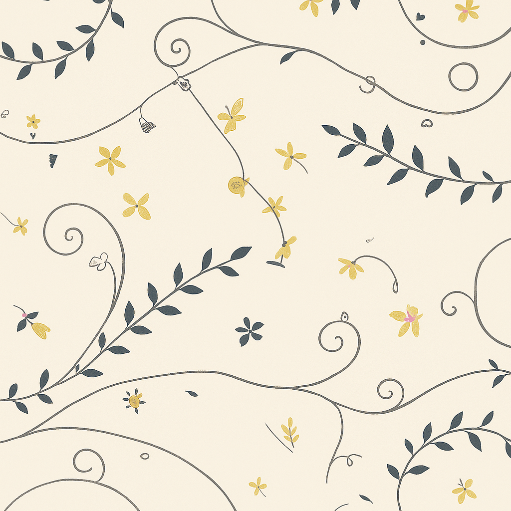 Papier Peint Collection Plantes et Fleurs Tons Neutres