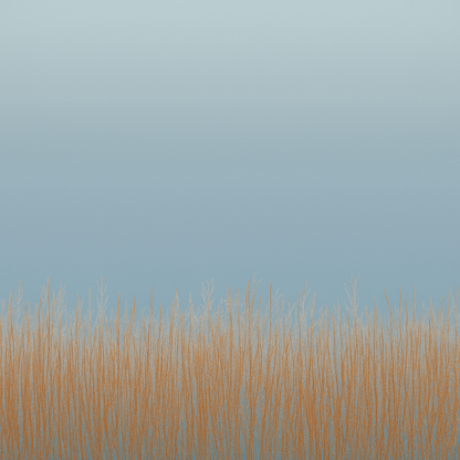 Papier Peint Paysage Lac Texture Herbes Hautes