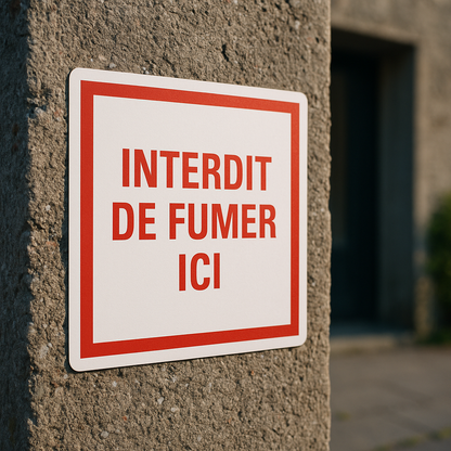 Sticker Interdit de Fumer Ici - Signalisation Claire