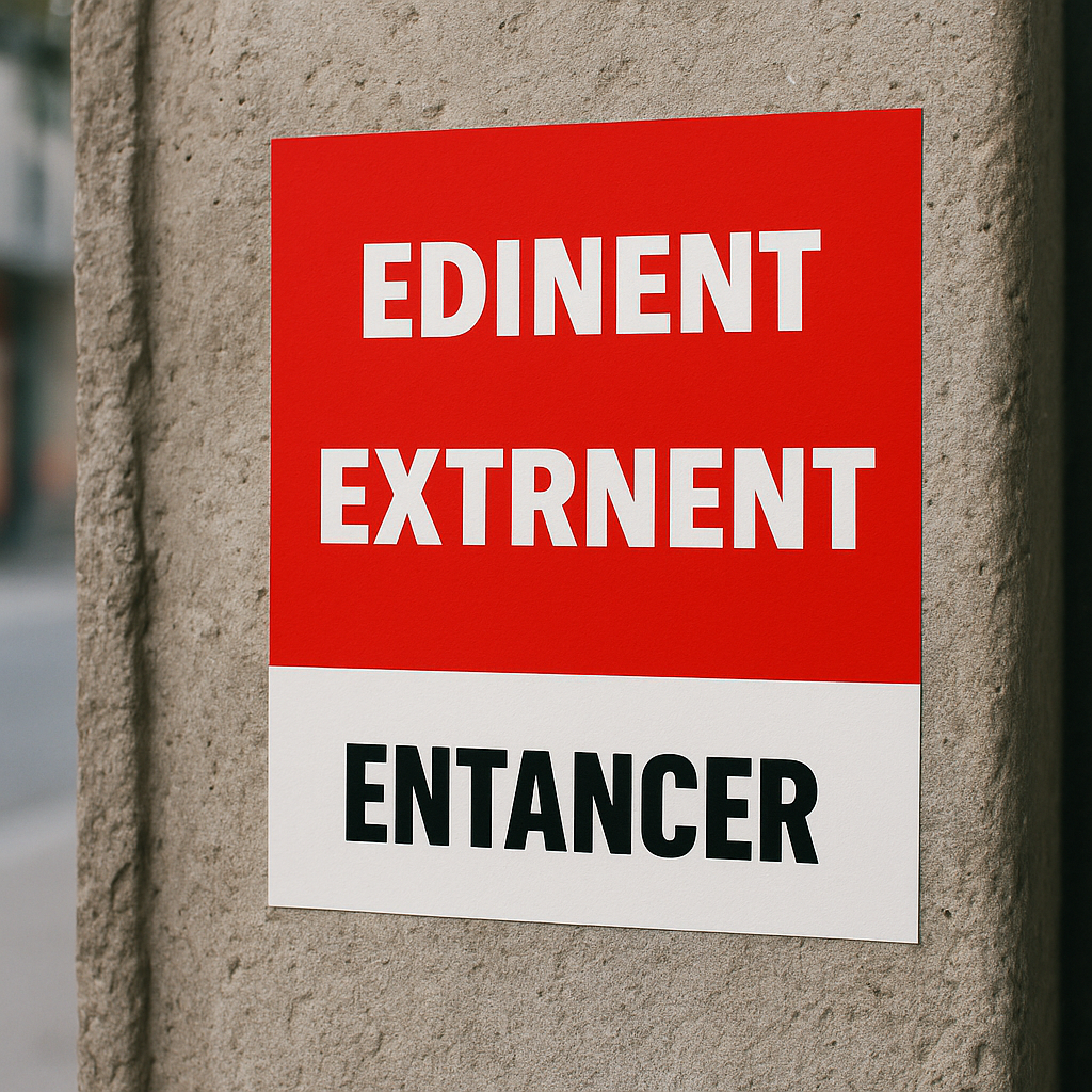Sticker Défense d'Entrer 10x10 cm