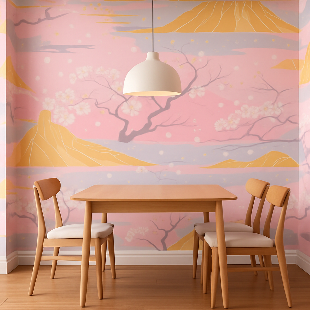 Papier Peint Paysage Japonais Élégant