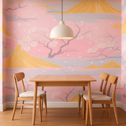 Papier Peint Paysage Japonais Élégant
