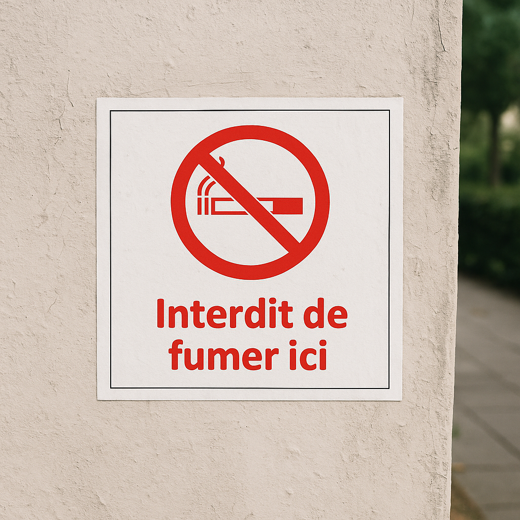 Sticker Interdit de Fumer - Signalisation claire