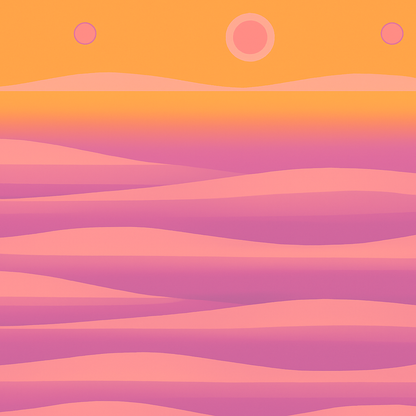 Papier peint Coucher de soleil sur la côte marine