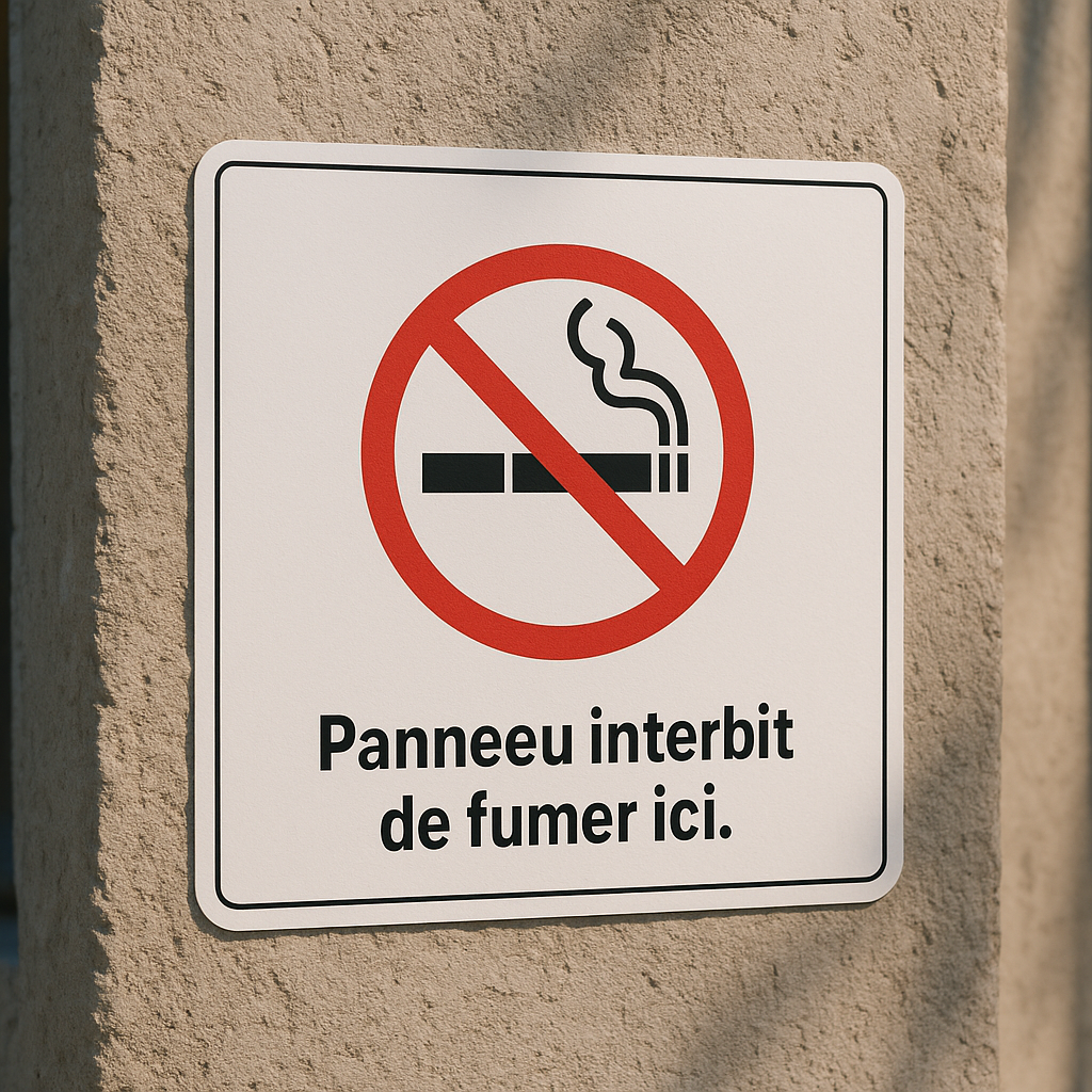 Sticker Panneau Interdit de Fumer Ici - 12x12 cm