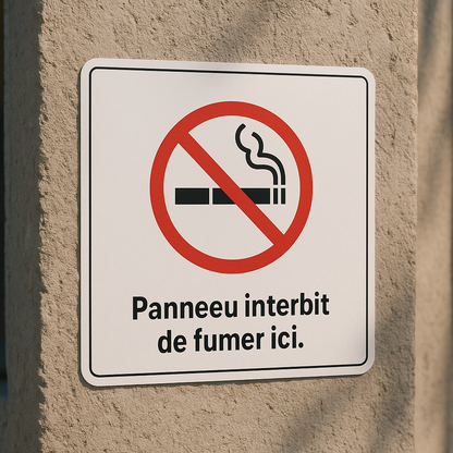Sticker Panneau Interdit de Fumer Ici - 12x12 cm