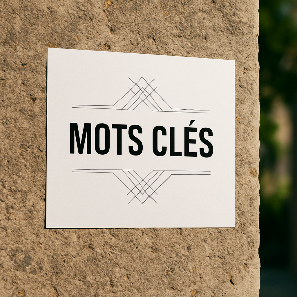 Sticker Mots Clés - Design Typographique
