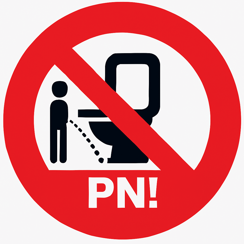 Sticker Interdit d'Uriner Ici 10x10 cm