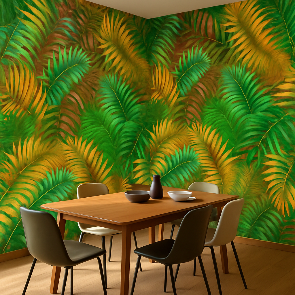 Papier Peint Feuillage Tropical Luxuriant