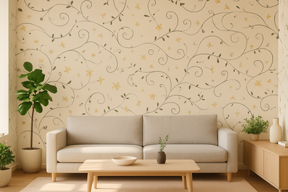 Papier Peint Collection Plantes et Fleurs Tons Neutres