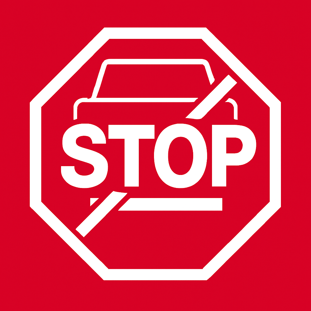 Sticker Voiture Stop Élégant