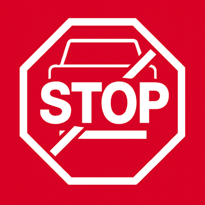 Sticker Voiture Stop Élégant