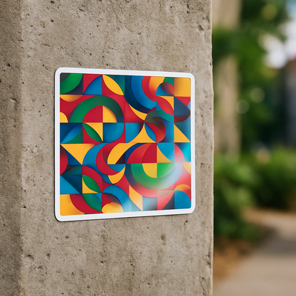 Sticker Abstrait Moderne - Design Coloré